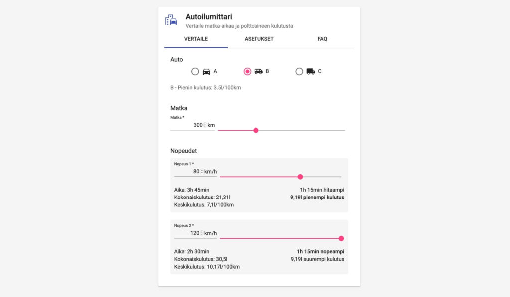 Kuva koodihaaste ratkaisusta. Kolmanneksi tulleen Akin koodihaasteratkaisu.